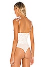 view 4 of 5 Stasia Lace Bodysuit in White & Nude