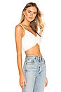view 2 of 4 Jean Twist Front Crop Tank in White