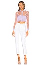 view 4 of 4 Helena Button Up Top in Lavender