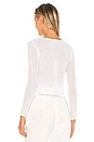 view 3 of 5 Liv Tie Front Knit Top in White