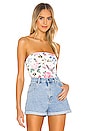 view 1 of 5 Kim Strapless Bodysuit in Cream Multi