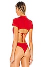 view 4 of 5 BODY AVEC LIEN À NOUER AU DOS YARA in Red