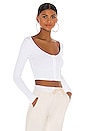view 2 of 4 Jackie Long Sleeve Top in White