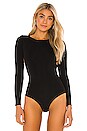 view 2 of 5 Isabel Backless Bodysuit in Black