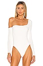 view 2 of 5 Haley One Shoulder Bodysuit in White
