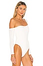 view 3 of 5 Haley One Shoulder Bodysuit in White