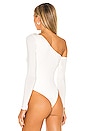 view 4 of 5 Haley One Shoulder Bodysuit in White