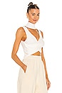 view 2 of 4 Alora Wrap Top in White
