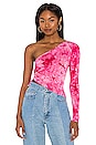view 1 of 5 Ember One Shoulder Top in Pink