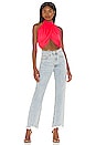 view 4 of 4 Emani Wrap Crop Top in Coral