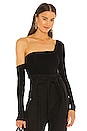 view 1 of 5 Haley One Shoulder Bodysuit in Black