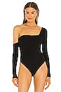 view 2 of 5 Haley One Shoulder Bodysuit in Black
