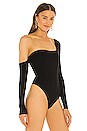 view 3 of 5 Haley One Shoulder Bodysuit in Black