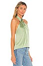 view 2 of 4 Amerie Pleated Halter Top in Green