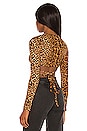 view 3 of 4 Mikaela Wrap Top in Leopard