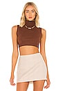 view 1 of 4 Skylar Crop Turtleneck in Mocha