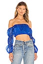 view 1 of 4 Gianna Off Shoulder Top in Blue