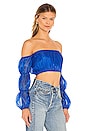 view 2 of 4 Gianna Off Shoulder Top in Blue