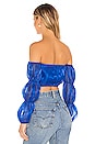 view 3 of 4 Gianna Off Shoulder Top in Blue