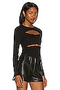 view 2 of 4 Kathleen Cut Out Top in Black