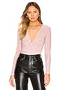 view 1 of 6 Wilhelmina Metallic Bodysuit in Pink