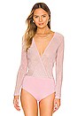 view 2 of 6 Wilhelmina Metallic Bodysuit in Pink