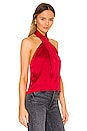 view 2 of 4 Amerie Pleated Halter Top in Red