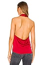 view 3 of 4 Amerie Pleated Halter Top in Red