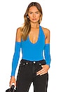 view 1 of 5 Seline Halter Bodysuit in Blue