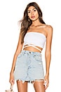 view 1 of 4 Tessa Wrap Tube Top in White