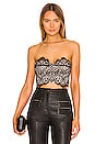view 1 of 4 kendall lace crop top in black