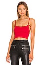 view 1 of 4 Lily Strappy Knit Top in Cherry Red