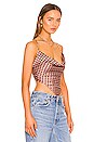 view 2 of 4 Polly Halter Top in Brown Multi