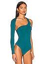 view 3 of 6 ALESSANDRA ボディスーツ in Dark Teal