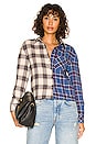 view 1 of 5 Tori Two Tone Flannel in Blue
