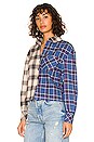 view 3 of 5 Tori Two Tone Flannel in Blue