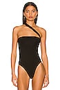 view 2 of 5 Rony Asymmetrical Bodysuit in Black
