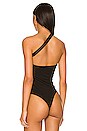 view 4 of 5 Rony Asymmetrical Bodysuit in Black