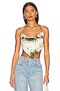 view 1 of 4 Layla Cowl Halter Top in Green Tie Dye