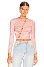 view 1 of 4 Kai Button Front Top in Pink