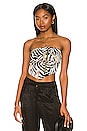 view 1 of 4 Sophia Bandana Top in Zebra Chain