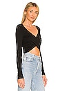 view 2 of 4 Matilda Wrap Crop Top in Black