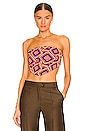 view 1 of 4 Sophia Bandana Top in Orange Geo