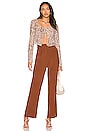view 4 of 4 TAMARA 탑 in Brown & White