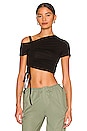 view 1 of 4 Kylie Ruched Front Top in Black