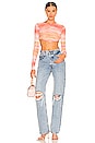 view 4 of 4 Miley Ombre Crop Top in Orange Multi