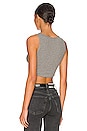 view 3 of 4 Iva Twist Crop Top in Heather Grey