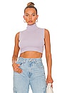 view 1 of 4 Skylar Crop Turtleneck in Dusty Lilac