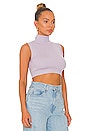 view 2 of 4 Skylar Crop Turtleneck in Dusty Lilac