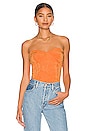 view 1 of 4 Marcella Wrap Bustier Top in Orange